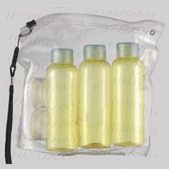 travel bottle with pvc bag